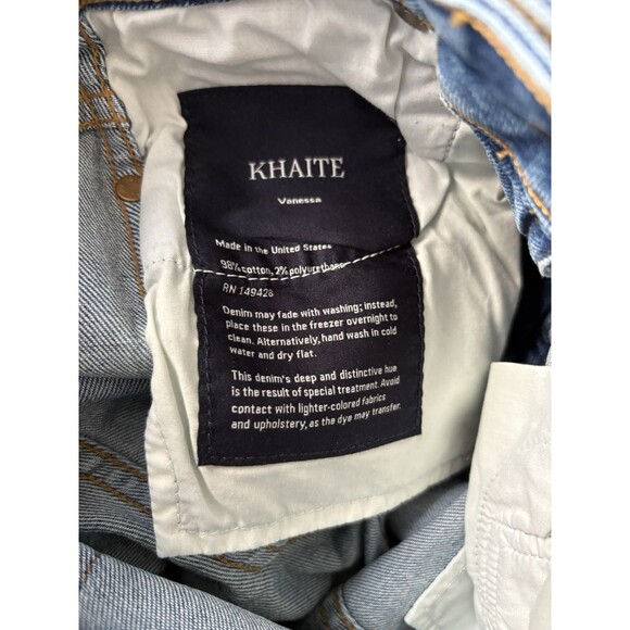 KHAITE High Waist Vanessa Jeans Straight Leg Size 24 Quiet Luxury READ*** - Picture 10 of 10